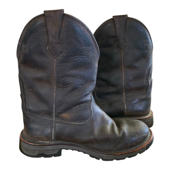 Ariat Mens Thinsulate Waterproof Western Leather Work Cowboy Boots Size 8EE - Picture 2 of 13